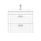 Keswick White 620mm Traditional Wall Hung 2 Drawer Vanity Unit  Standard Large Image