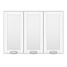 Keswick White 900mm Traditional Wall Hung 3 Door Mirror Cabinet  Feature Large Image