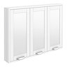 Keswick White 900mm Traditional Wall Hung 3 Door Mirror Cabinet Large Image