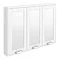 Keswick White 900mm Traditional Wall Hung 3 Door Mirror Cabinet Large Image
