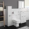 Keswick White Sink Vanity Unit, Storage Unit, Tall Boy + Toilet Package Large Image