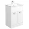 Keswick White Sink Vanity Unit, Storage Unit + Toilet Package  Profile Large Image