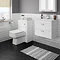 Keswick White Wall Hung 2-Drawer Vanity Unit + Toilet Package Large Image