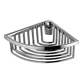 Keuco Deep Wire Corner Sponge Basket - Chrome Large Image