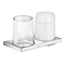 Keuco Edition 11 Double Holder with Tumbler & Lotion Dispenser - Chrome Large Image