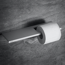 Keuco Edition 400 Toilet Roll Holder with Shelf - Chrome Medium Image