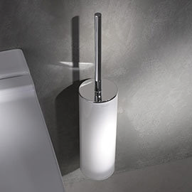 Keuco Edition 400 Wall Mounted Toilet Brush & Holder - Chrome Medium Image