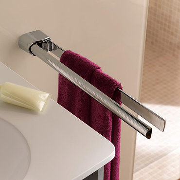 Keuco Elegance Double Swivel Towel Rail - Chrome  Profile Large Image