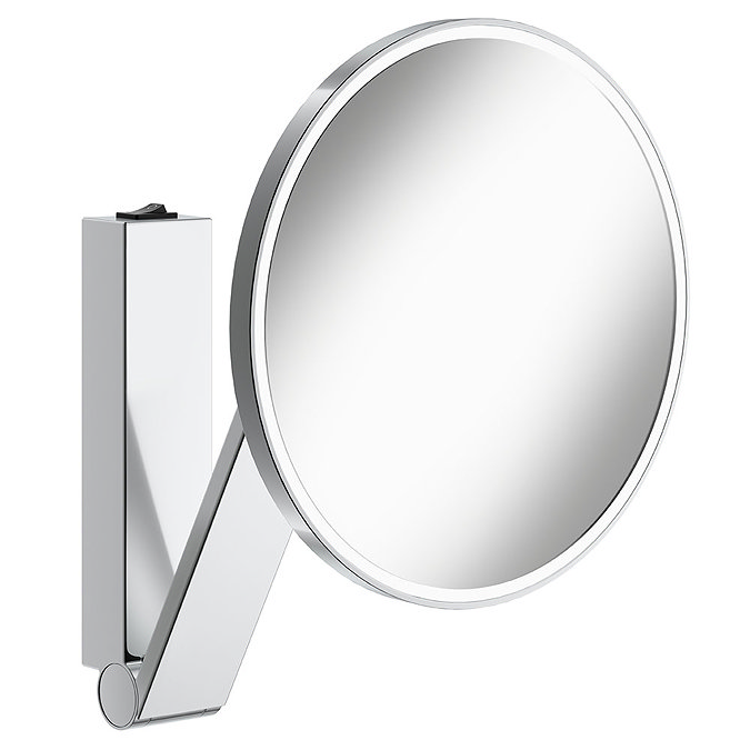 Keuco iLook Move Round Illuminated Cosmetic Mirror - Chrome  Profile Large Image