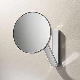 Keuco iLook Move Round Non-Illuminated Cosmetic Mirror - Chrome Medium Image