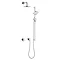Keuco Ixmo Round Thermostatic Shower System with Head + Slide Rail Kit - Chrome  In Bathroom Large I