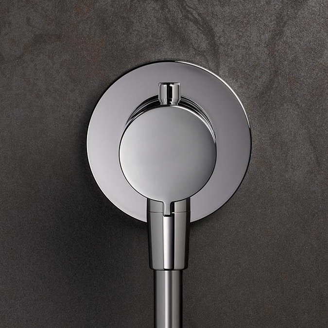 Keuco Ixmo Solo Round Thermostatic Shower Mixer Valve - Chrome  Profile Large Image