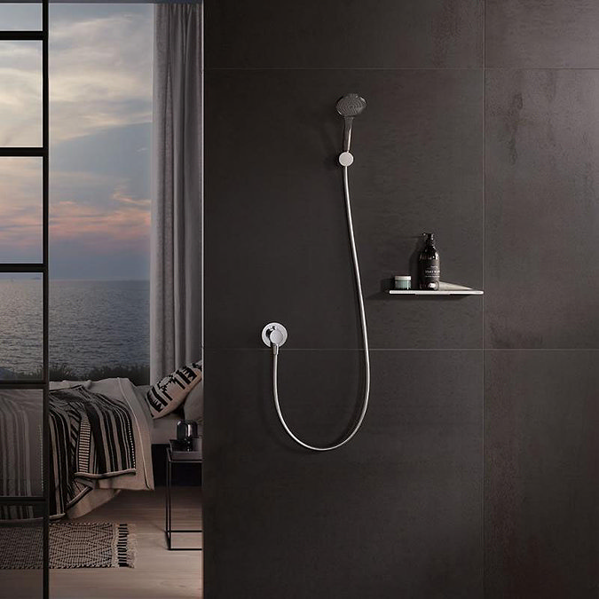 Keuco Ixmo Solo Round Thermostatic Shower Mixer Valve - Chrome  Standard Large Image