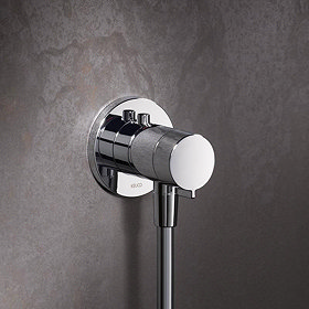 Keuco Ixmo Solo Round Thermostatic Shower Mixer Valve - Chrome Large Image