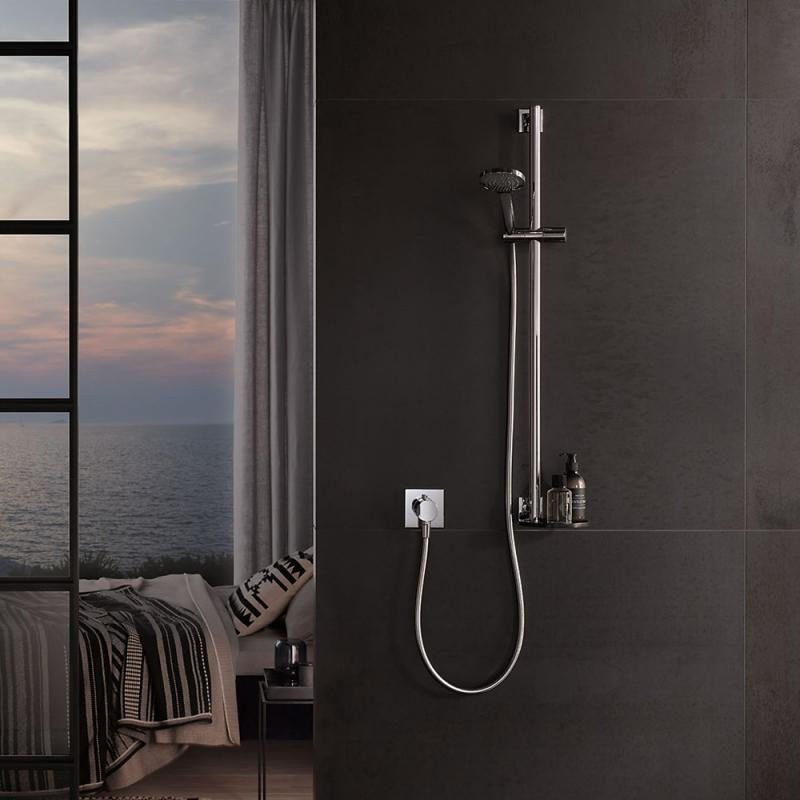 Keuco Ixmo Solo Square Thermostatic Shower Mixer Valve - Chrome