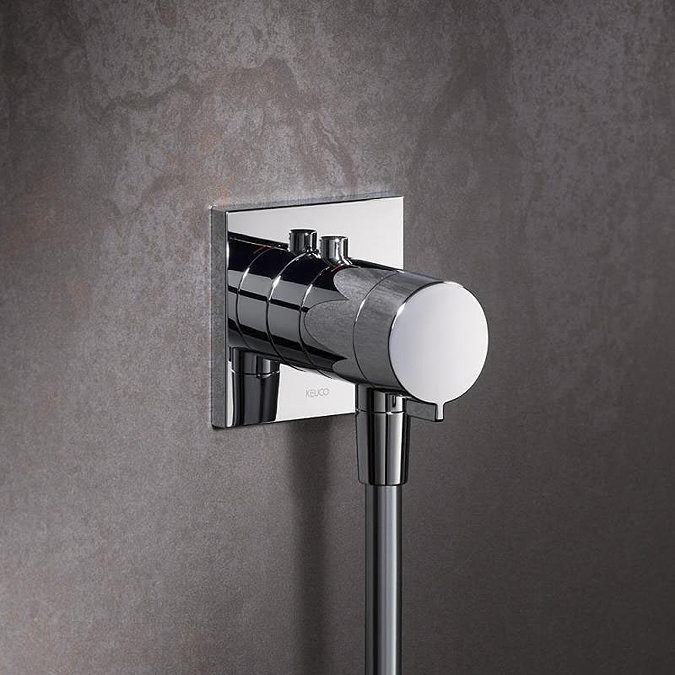 Keuco Ixmo Solo Square Thermostatic Shower Mixer Valve - Chrome Large Image