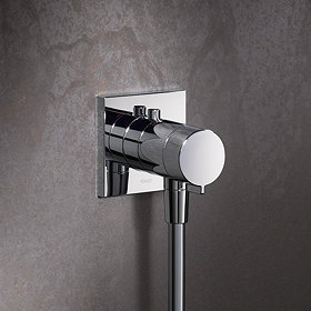 Keuco Ixmo Solo Square Thermostatic Shower Mixer Valve - Chrome Large Image