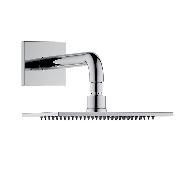 Keuco Ixmo Square Thermostatic Shower System with Head + Handset - Chrome  Profile Large Image