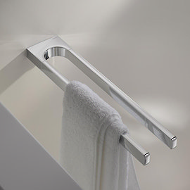 Keuco Moll Fixed Double Towel Rail - Chrome Large Image