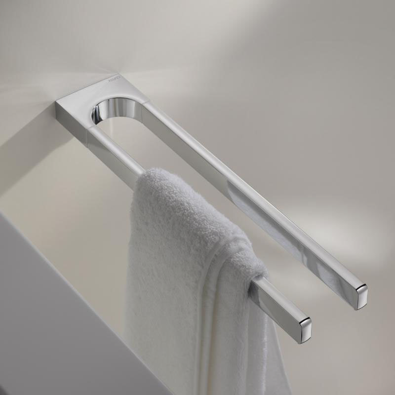 Keuco Moll Fixed Double Towel Rail - Chrome Large Image