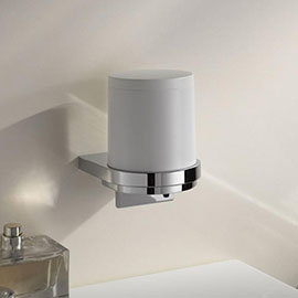 Keuco Moll Soap Dispenser - Chrome/White Medium Image