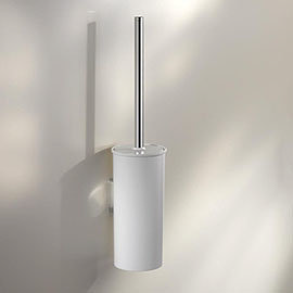 Keuco Moll Wall Mounted Toilet Brush & Holder - White Medium Image