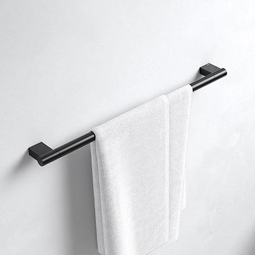 Keuco Plan 600mm Towel Rail - Black  Profile Large Image