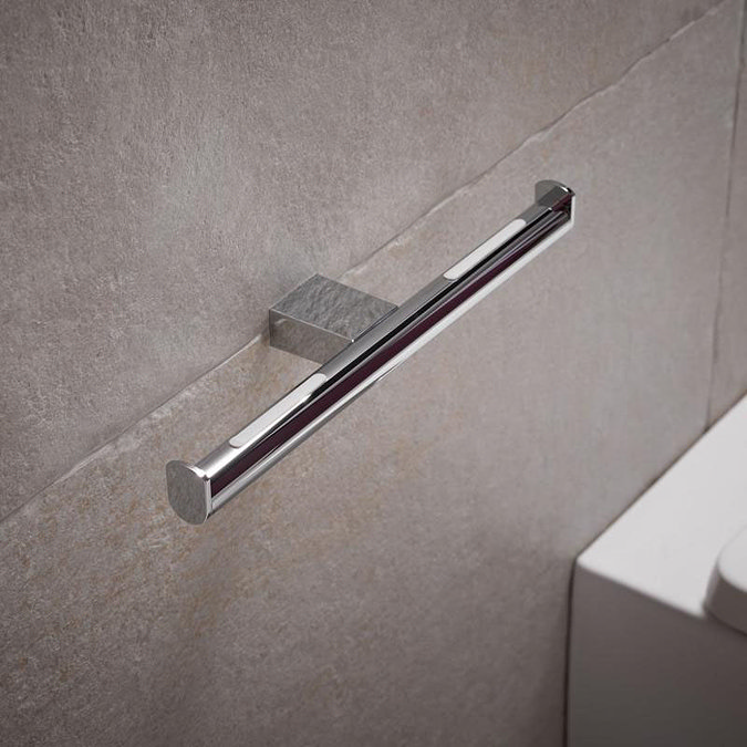 Keuco Plan Double Spare Toilet Roll Holder - Chrome Profile Large Image