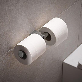 Keuco Plan Double Spare Toilet Roll Holder - Chrome Medium Image