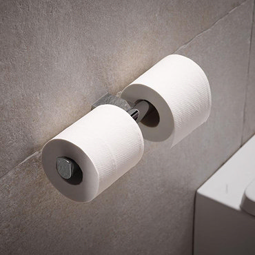 Keuco Plan Double Spare Toilet Roll Holder - Chrome  Profile Large Image