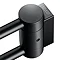 Keuco Plan Double Swivel Towel Rail - Black  In Bathroom Large Image