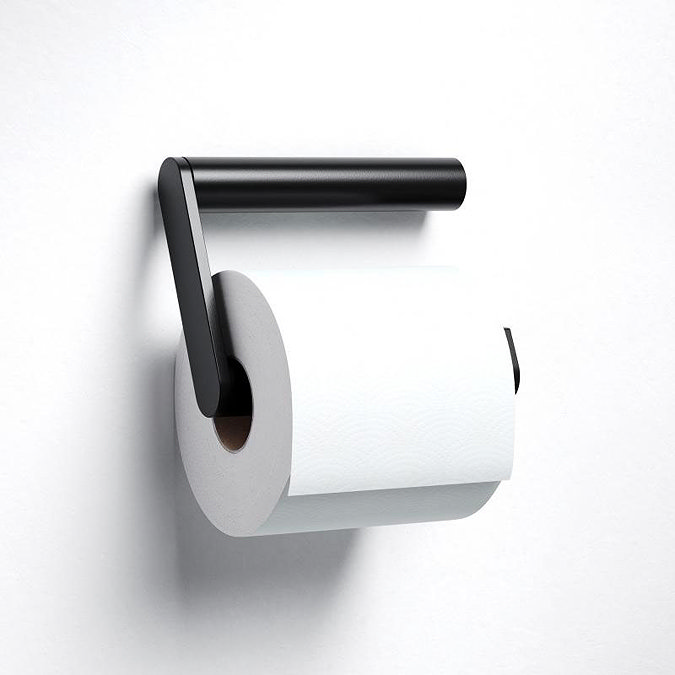 Keuco Plan Toilet Roll Holder - Black Large Image