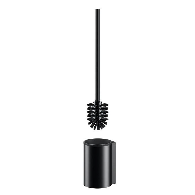 Keuco Plan Wall Mounted Toilet Brush & Holder - Black  Profile Large Image