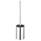 Keuco Plan Wall Mounted Toilet Brush & Holder - Chrome/Black Large Image