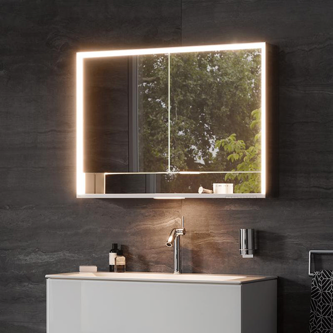 Keuco Royal Lumos 1000mm LED Illuminated Mirror Cabinet  In Bathroom Large Image