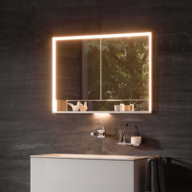 Keuco Royal Lumos 1000mm Semi-Recessed LED Illuminated Mirror Cabinet  Newest Large Image
