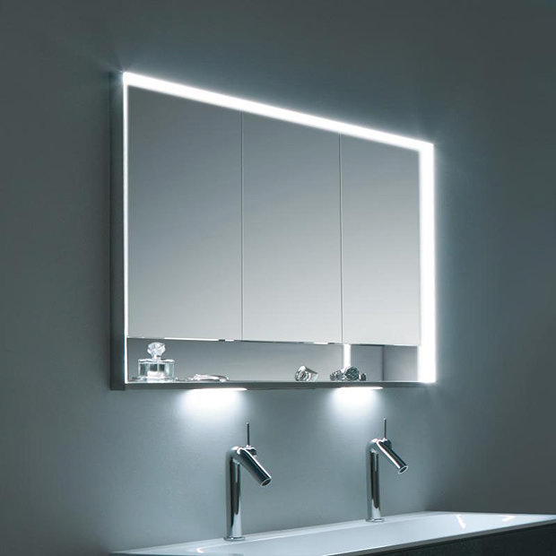 Keuco Royal Lumos 1200mm Semi-Recessed LED Illuminated Mirror Cabinet Large Image