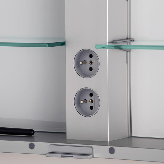 Keuco Royal Match 1000mm Semi-Recessed LED Illuminated Mirror Cabinet  In Bathroom Large Image