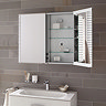 Keuco Royal Match 800mm Semi-Recessed LED Illuminated Mirror Cabinet  additional Large Image