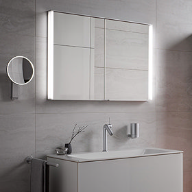 Keuco Royal Match 800mm Semi-Recessed LED Illuminated Mirror Cabinet Large Image