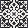 Kingsbridge Black Patterned Wall and Floor Tiles - 330 x 330mm  Profile Large Image