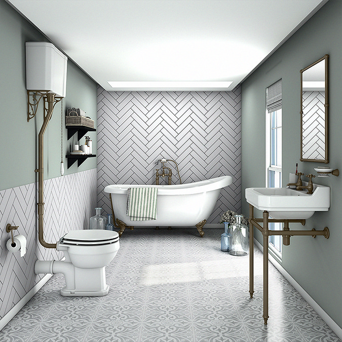 Kingsbridge Silver Patterned Wall and Floor Tiles - 330 x 330mm