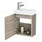 Milan W400 x D222mm Driftwood Effect Compact Wall Hung Basin Unit  Standard Large Image