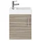 Milan W400 x D222mm Driftwood Effect Compact Wall Hung Basin Unit Feature Large Image