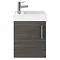 Milan W400 x D222mm Grey Avola Effect Compact Wall Hung Basin Unit  Feature Large Image