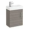 Milan W400 x D222mm Grey Avola Effect Compact Wall Hung Basin Unit Large Image