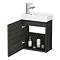 Milan W400 x D222mm Hacienda Black Compact Wall Hung Basin Unit Standard Large Image