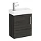 Milan W400 x D222mm Hacienda Black Compact Wall Hung Basin Unit Large Image