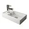 Kington W400 x D222mm Natural Oak Effect Compact Wall Hung Basin Unit Profile Large Image