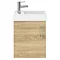 Milan W400 x D222mm Natural Oak Effect Compact Wall Hung Basin Unit Feature Large Image